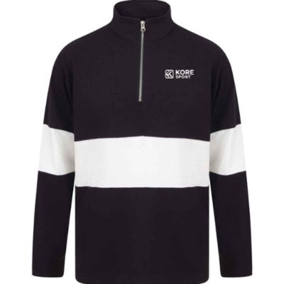 Kore Panelled 1/4 Zip Neck Top Thumbnail